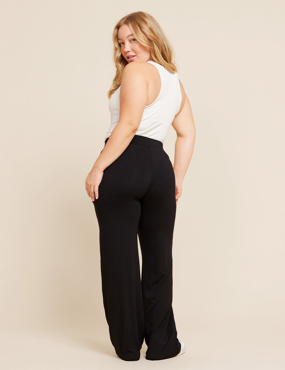 Women's Downtime Wide Leg Lounge Pant | Black | Bamboo Loungewear ...