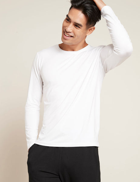 Long sleeve white top mens hotsell